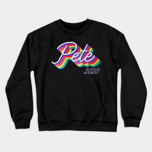 Mayor Pete Buttigieg in 2020, vintage rainbow tones! Pete for America in this presidential race. Crewneck Sweatshirt